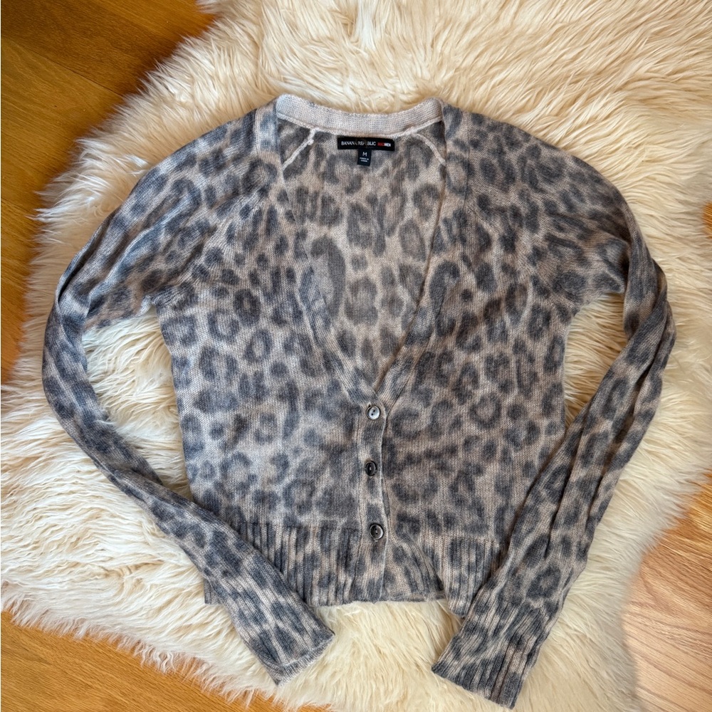 Banana Republic Brown Tan Cardigan Sweater - Picture 1 of 3
